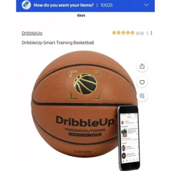 NWOT Official Size Dribble Up Basketball Training Ball - Picture 1 of 4